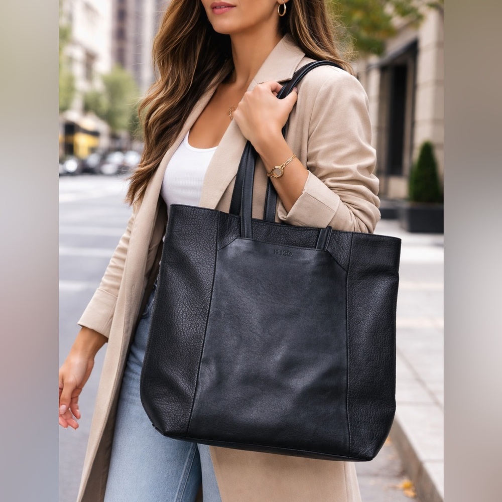 Hugo Boss Black Leather Tote